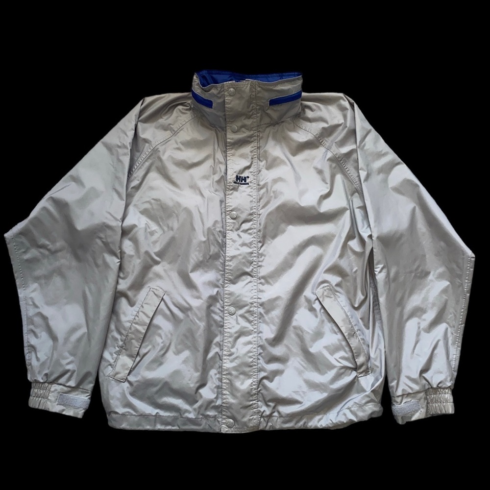 Vintage 90’s Helly Hansen Full Zip Hooded Windbreaker Size Large Sailing Prep